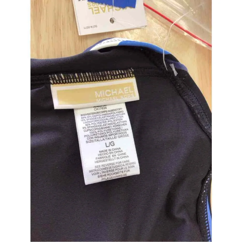 Michael Kors Size L Bandeau Ring Bikini Top